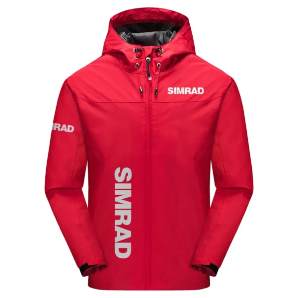 Simrad Exclusive Logo Windbreaker Jacket QTFS190525A3SIM - Red