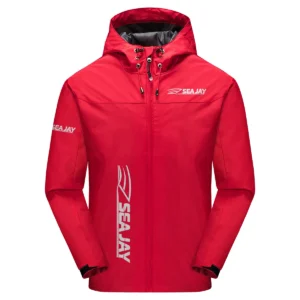 Sea Jay Exclusive Logo Windbreaker Jacket QTFS190525A3SJB - Red