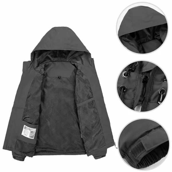 Bar Crusher Exclusive Logo Windbreaker Jacket QTFS190525A3BCR - Black - Image 2