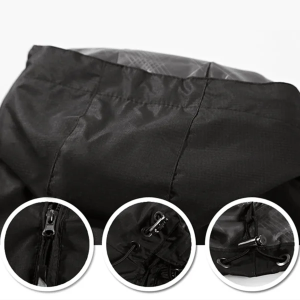 Bar Crusher Exclusive Logo Windbreaker Jacket QTFS190525A3BCR - Black - Image 4