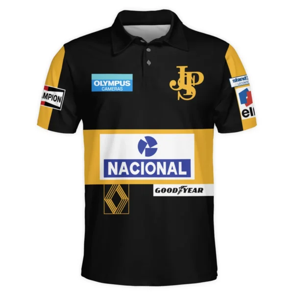 1985 Ayrton Senna John Player Special - Lotus F1 Racing Team Polo Shirt BL3725A4PL - Image 2