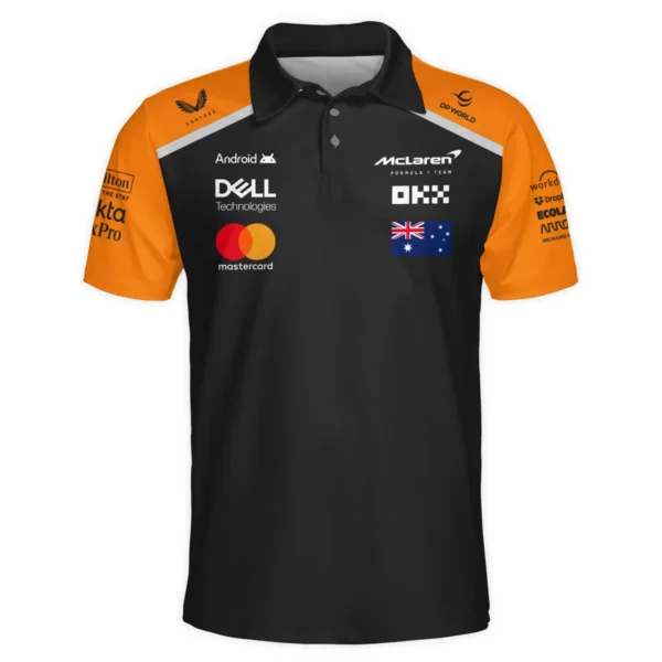 From #81 To #1 Oscar Piastri McLaren F1 Limited Edition Polo Shirt BL4725A1PL - Image 2