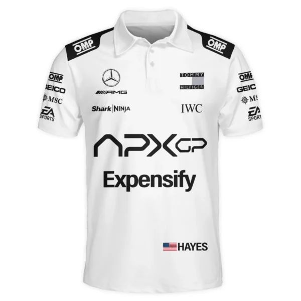 2025 F1 The Movie White Version For Racing Fan Exclusive Polo Shirt BLF116625A1PL - Image 2