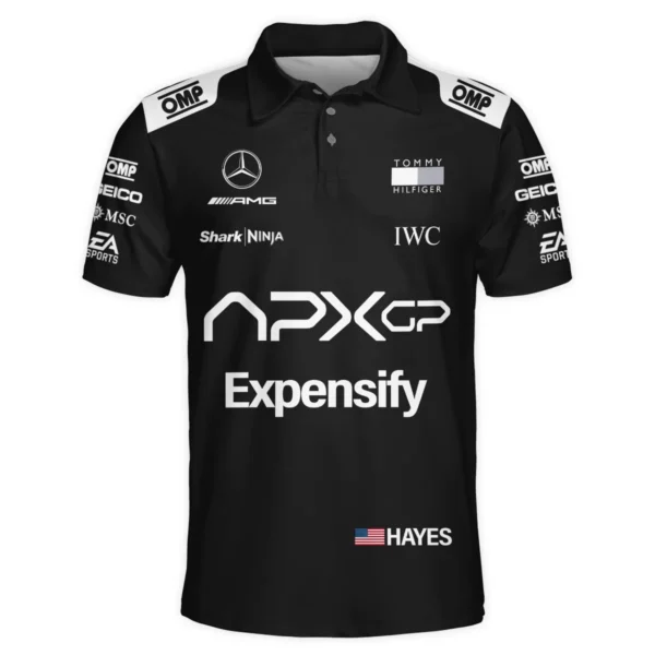 2025 F1 The Movie Black Version For Racing Fan Exclusive Polo Shirt BLF116625A2PL - Image 2