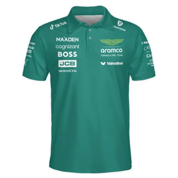 2025 Aston Martin F1 Team Suit Polo Shirt BLVA120725A01AMPL - Image 2