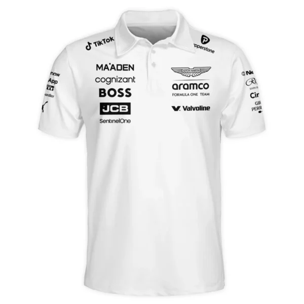 2025 Aston Martin F1 Race Suit Polo Shirt BLVA120725A03AMPL - Image 2