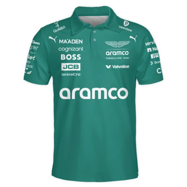 2025 Aston Martin F1 Race Suit Polo Shirt BLVA120725A04AMPL - Image 2