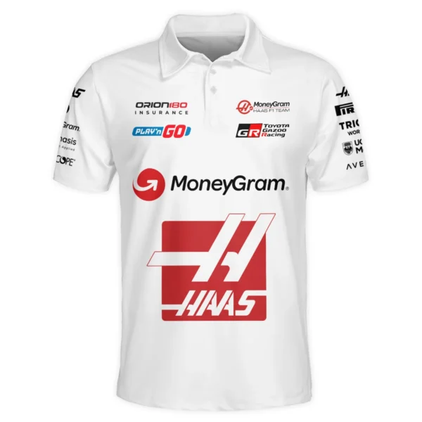 2025 Haas F1 Race Suit Polo Shirt BLVA150725HAAS04PL - Image 2