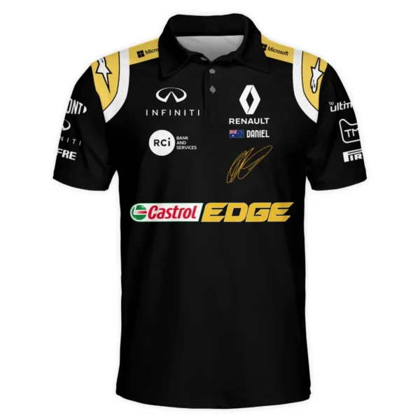2019 Daniel Ricciardo Renault F1 Team Race Suit Polo Shirt BLVA180725A02PL - Image 2