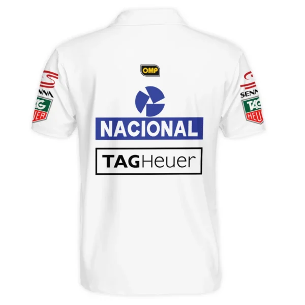 1985 Ayrton Senna John Player Special Lotus F1 Racing Team Polo Shirt BL3725A3PL - Image 3