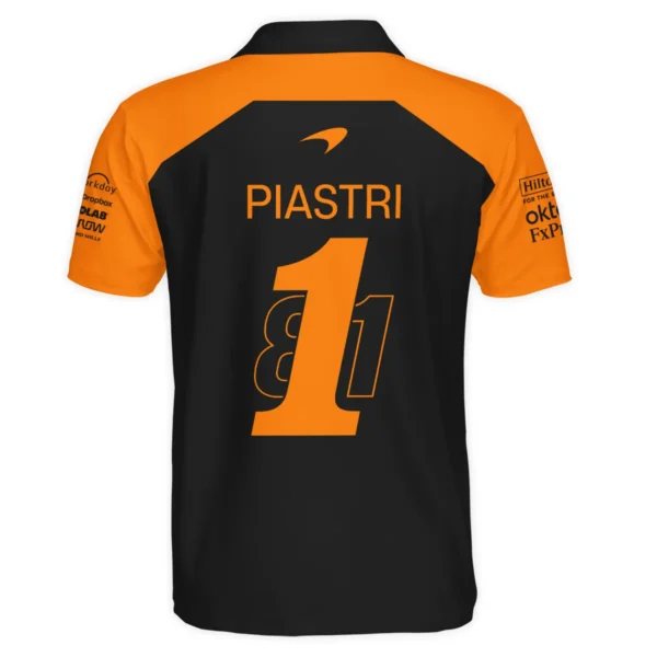 From #81 To #1 Oscar Piastri McLaren F1 Limited Edition Polo Shirt BL4725A1PL - Image 3