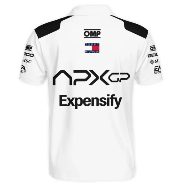 2025 F1 The Movie White Version For Racing Fan Exclusive Polo Shirt BLF116625A1PL - Image 3