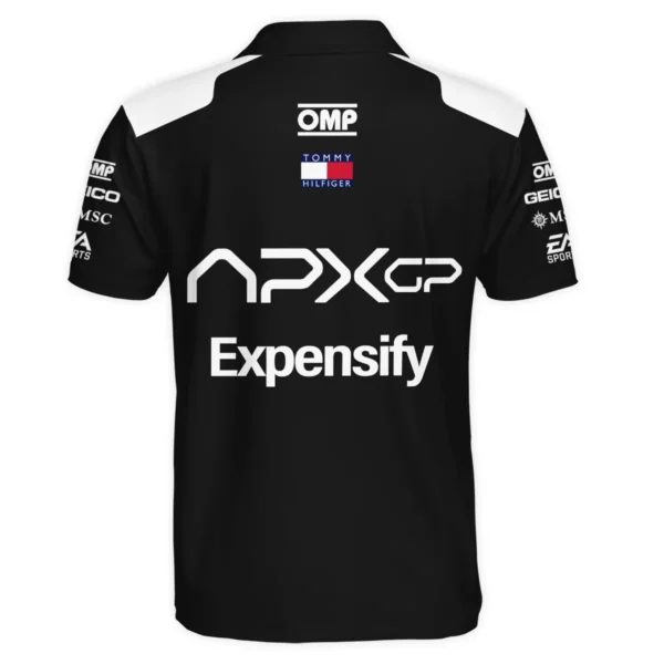2025 F1 The Movie Black Version For Racing Fan Exclusive Polo Shirt BLF116625A2PL - Image 3