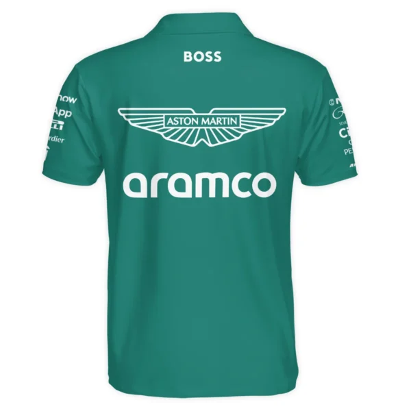 2025 Aston Martin F1 Race Suit Polo Shirt BLVA120725A04AMPL - Image 3