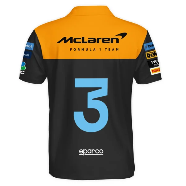 2022 Daniel Ricciardo McLaren F1 Team Race Suit Polo Shirt BLVA180725A06PL - Image 3