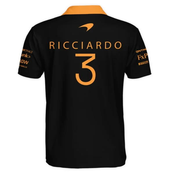 2022 Daniel Ricciardo McLaren F1 Team Suit Polo Shirt BLVA180725A08PL - Image 3