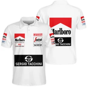 1984 Ayrton Senna Sergio Tacchini Toleman F1 Promotional Team Polo Shirt BL3725A7PL