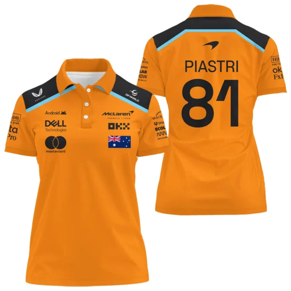 Oscar Piastri McLaren F1 Exclusive Unisex Polo Shirt BLF120625A3PL