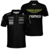 2025 Aston Martin F1 Team Suit Polo Shirt BLVA120725A02AMPL