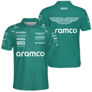 2025 Aston Martin F1 Race Suit Polo Shirt BLVA120725A04AMPL
