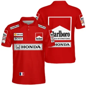 1989 Alain Prost Racing Costume Ferrari F1 Team Polo Shirt BLVAAP070725A01PL