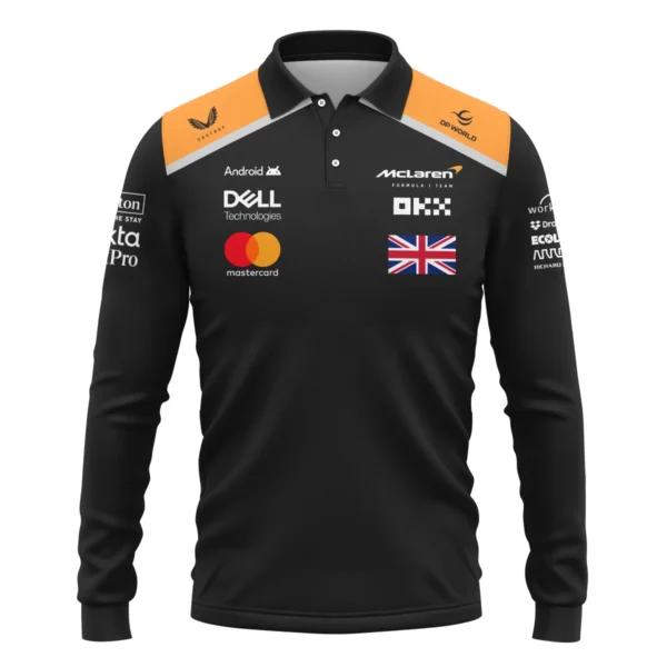 2025 James Hunt McLaren F1 Long Polo Shirt For Fans BL2725A2LPL - Image 2