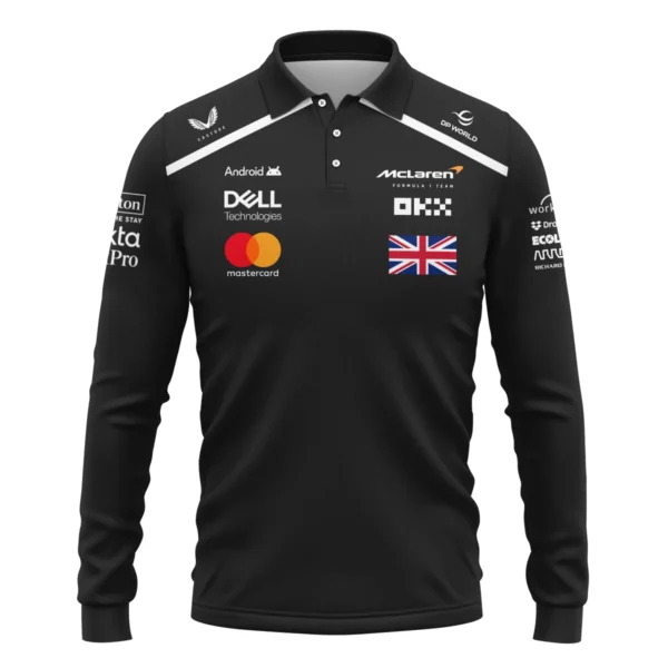 2025 James Hunt McLaren F1 Long Polo Shirt For Fans BL2725A3LPL - Image 2
