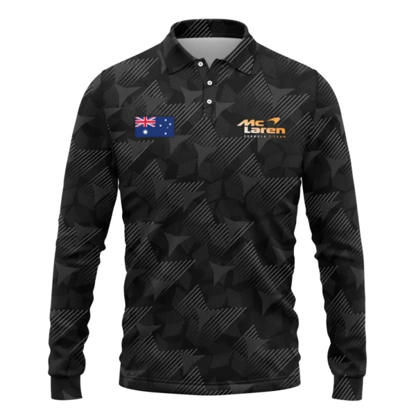 Oscar Piastri McLaren F1 Limited Edition Long Polo Shirt BLOP13725A2LPL - Image 2