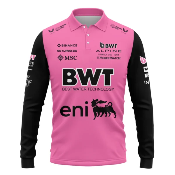 2025 Alpine F1 Team Suit Long Polo Shirt BLVA150725A04ALPLPL - Image 2