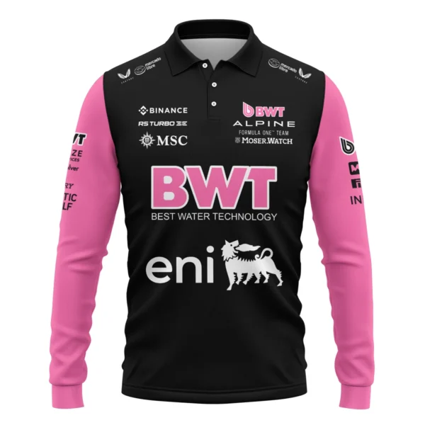 2025 Alpine F1 Team Suit Long Polo Shirt BLVA150725A05ALPLPL - Image 2