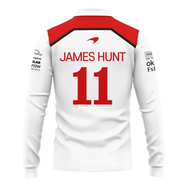 2025 James Hunt McLaren F1 Long Polo Shirt For Fans BL2725A1LPL - Image 3