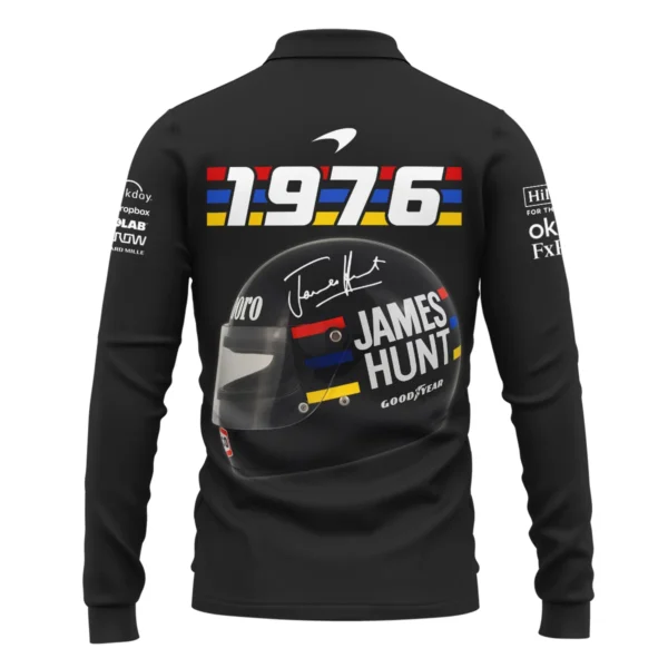 2025 James Hunt McLaren F1 Long Polo Shirt For Fans BL2725A3LPL - Image 3