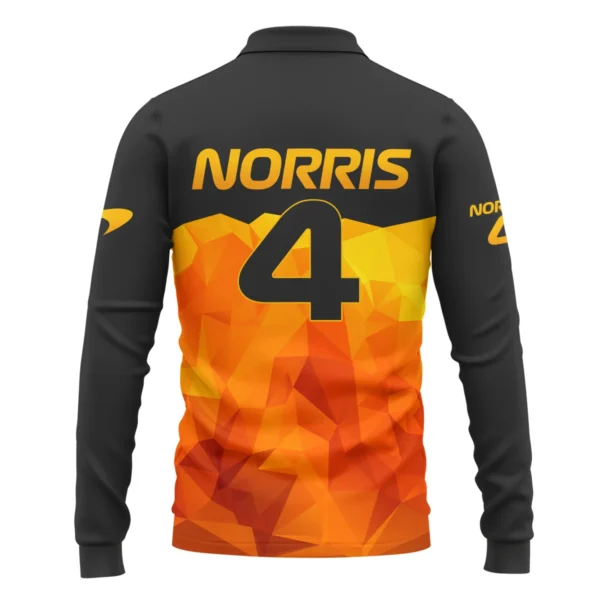Lando Norris McLaren F1 Limited Edition Long Polo Shirt BLNR13725A1LPL - Image 3