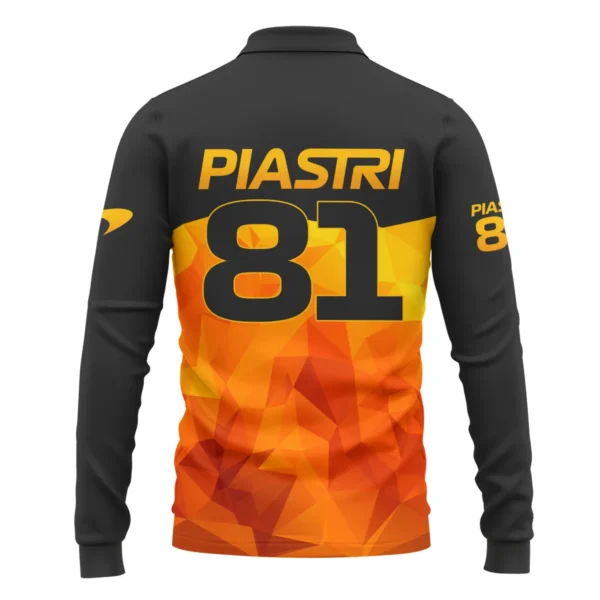 Oscar Piastri McLaren F1 Limited Edition Long Polo Shirt BLOP13725A1LPL - Image 3