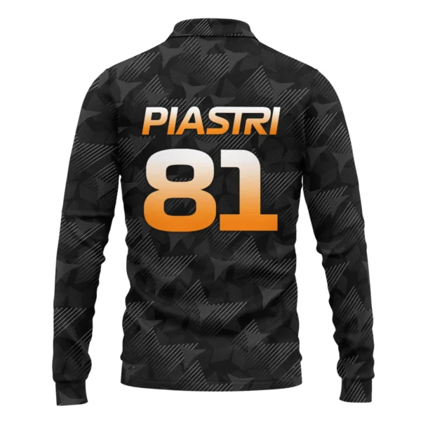 Oscar Piastri McLaren F1 Limited Edition Long Polo Shirt BLOP13725A2LPL - Image 3