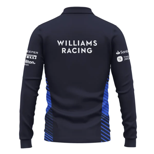 2025 Williams F1 Team Suit Long Polo Shirt BLVA080725A01WILLPL - Image 3