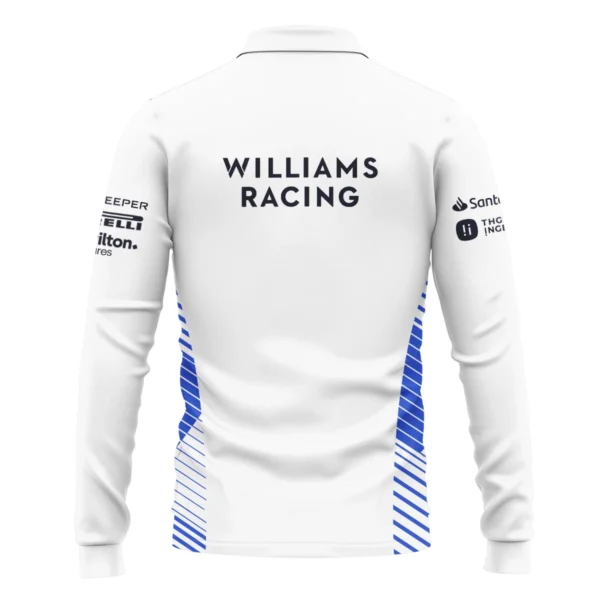 2025 Williams F1 Team Suit Long Polo Shirt BLVA080725A02WILLPL - Image 3