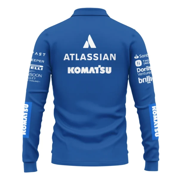 2025 Williams F1 Race Suit Long Polo Shirt BLVA100725A04WILLPL - Image 3