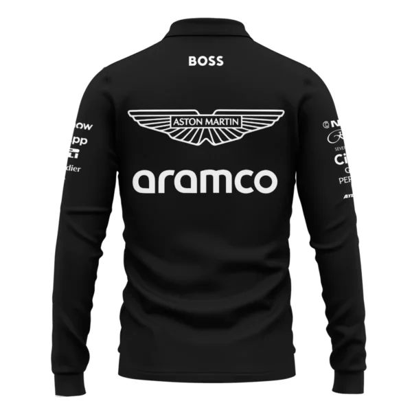 2025 Aston Martin F1 Team Suit Long Polo Shirt BLVA120725A05AMLPL - Image 3