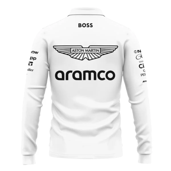 2025 Aston Martin F1 Team Suit Long Polo Shirt BLVA120725A06AMLPL - Image 3