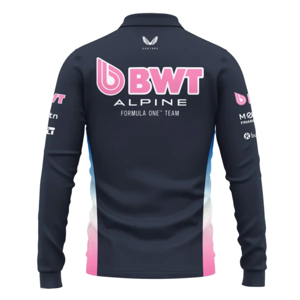 2025 Alpine F1 Team Suit Long Polo Shirt BLVA150725A01ALPLPL - Image 3