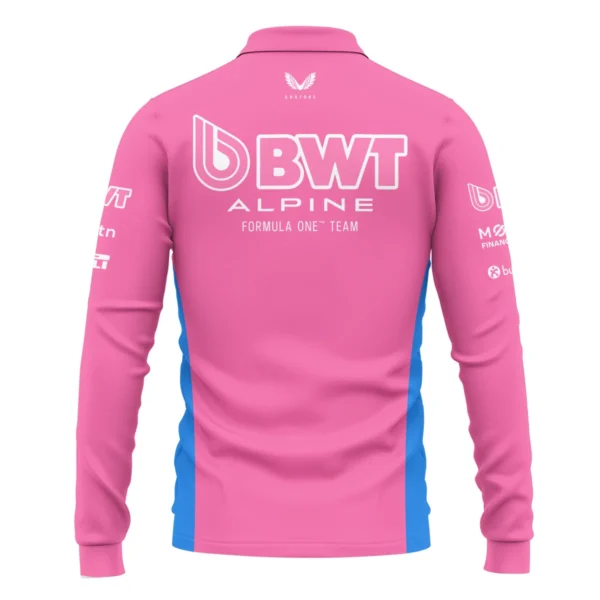 2025 Alpine F1 Team Suit Long Polo Shirt BLVA150725A02ALPLPL - Image 3