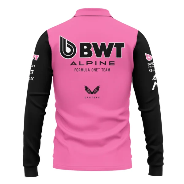 2025 Alpine F1 Team Suit Long Polo Shirt BLVA150725A04ALPLPL - Image 3