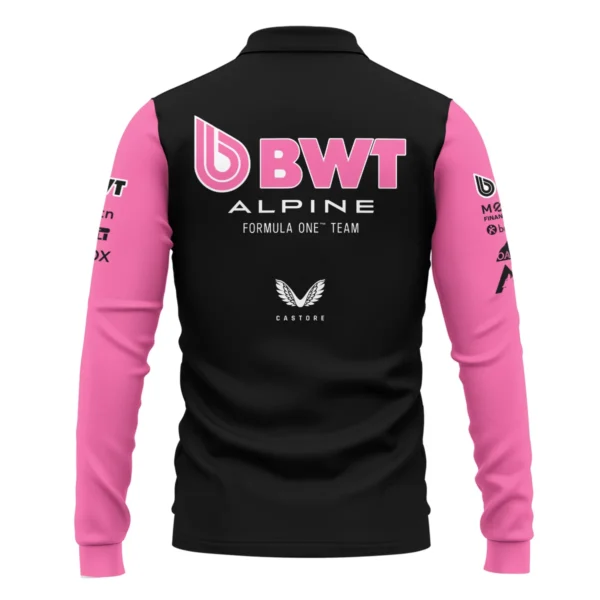 2025 Alpine F1 Team Suit Long Polo Shirt BLVA150725A05ALPLPL - Image 3