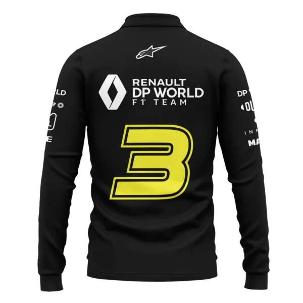 2018 Daniel Ricciardo Renault DP World Race Suit Long Polo Shirt BLVA180725A01LPL - Image 3
