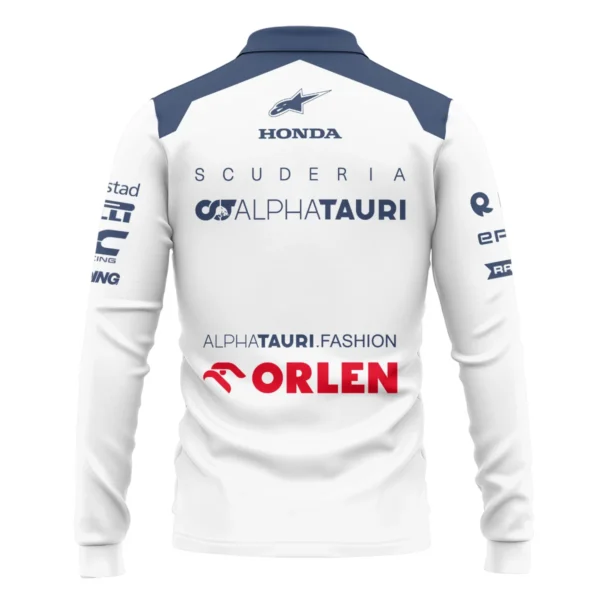 2023 Daniel Ricciardo Scuderia AlphaTauri Race Suit Long Polo Shirt BLVA180725A05LPL - Image 3