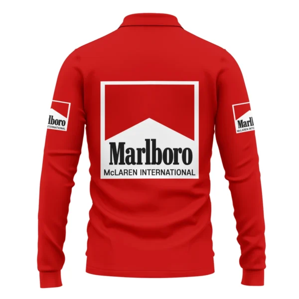 1990 Alain Prost Racing Costume Ferrari F1 Team Long Polo Shirt BLVAAP070725A02LPL - Image 3