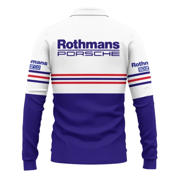 1984 Jack Brabham Rothmans Porsche 962 Long Polo Shirt BLVAJB080725A03LPL - Image 3