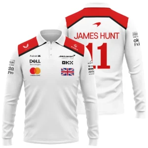 2025 James Hunt McLaren F1 Long Polo Shirt For Fans BL2725A1LPL