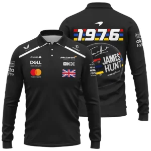 2025 James Hunt McLaren F1 Long Polo Shirt For Fans BL2725A3LPL